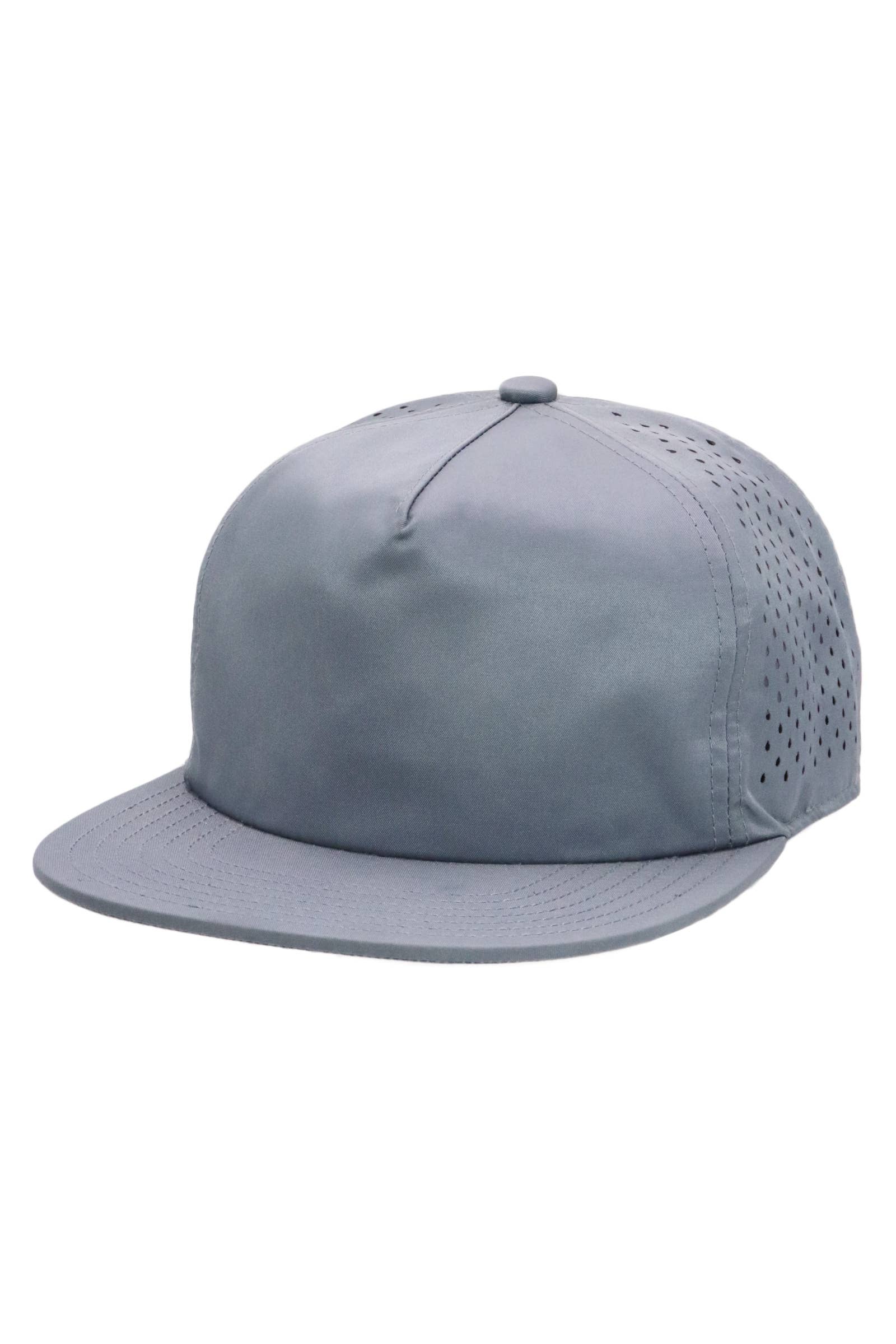Cap Zone - Wholesale Flat Brim Cap - Unisex - Five Panel Unstructured Polyester Perforated Snapback3
