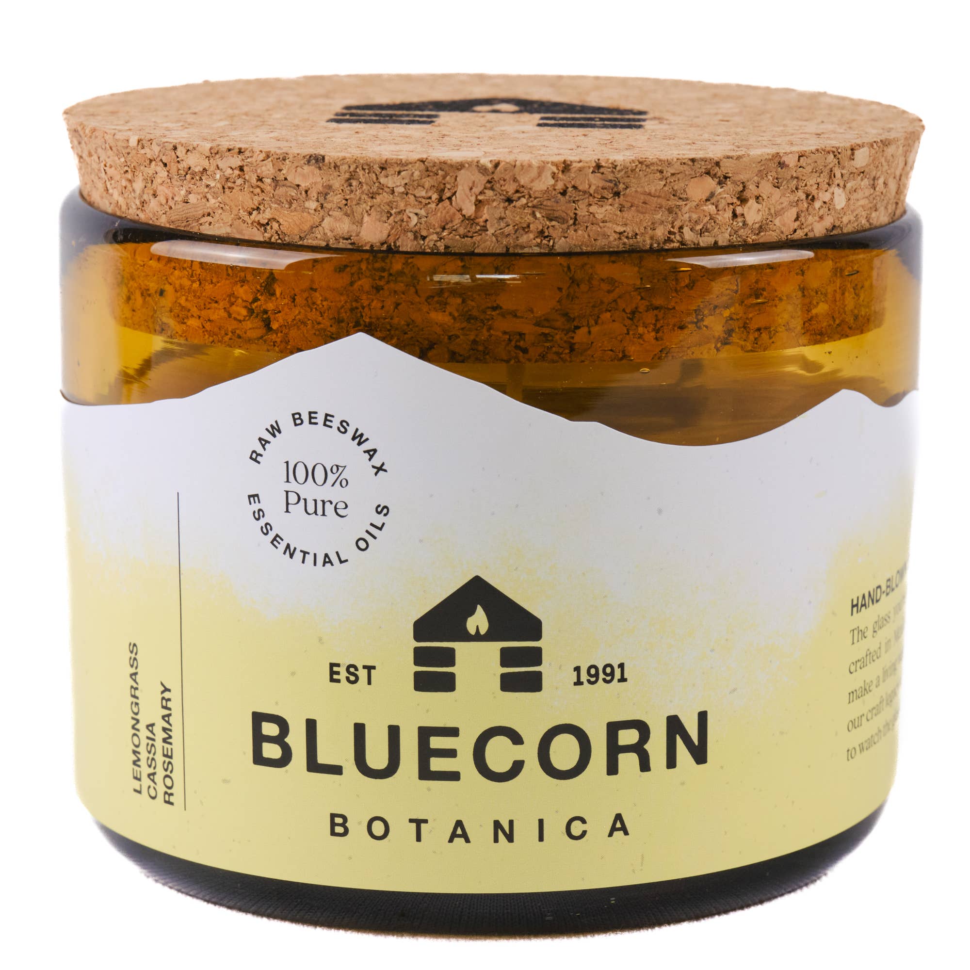 Bluecorn Candles - Wholesale Jar/Filled Candle - Scented Beeswax Candles - Pure Essential Oils - Blown Glass Holders3