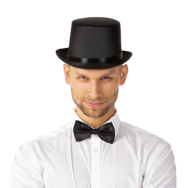 Stylex Party - Wholesale Costume - Men's - Black Top Hat Halloween Costume Fancy Dress