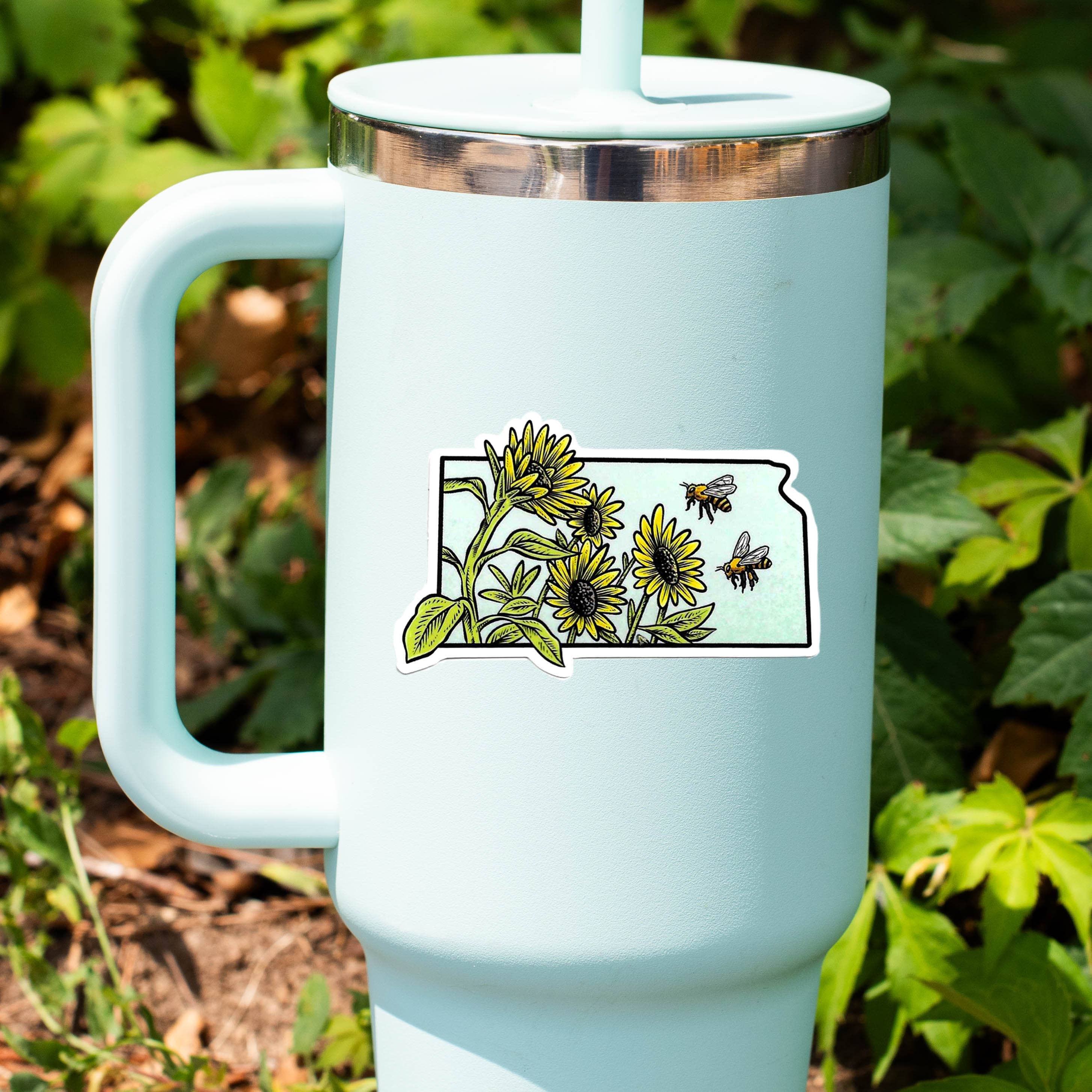 Messner Bee Farm – Engroshandel Klistermærke – Kansas State blomst og stat insekt klistermærke - Vinyl1