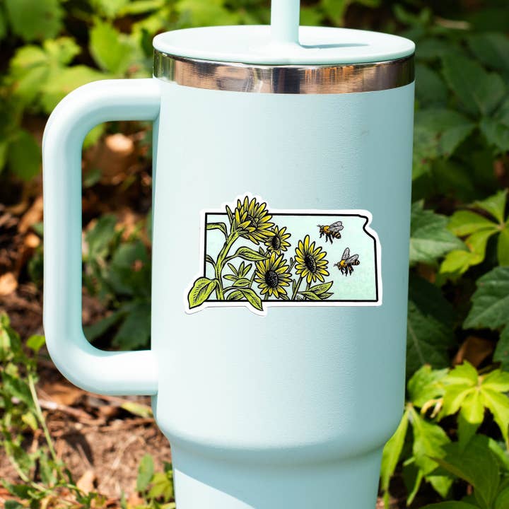 Messner Bee Farm – Engroshandel Klistermærke – Kansas State blomst og stat insekt klistermærke - Vinyl1