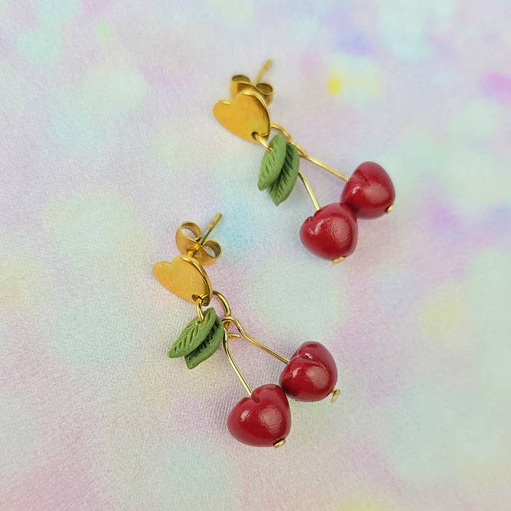 blurandbake - Wholesale Dangle Earrings - Cherry Dangles