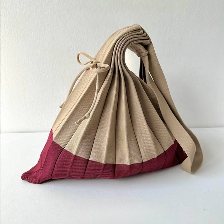 DrifWoo – wholesale Tote bag – Women's – Pleated Knit Tote Bags Summer – Foldable Shoulder Shopper