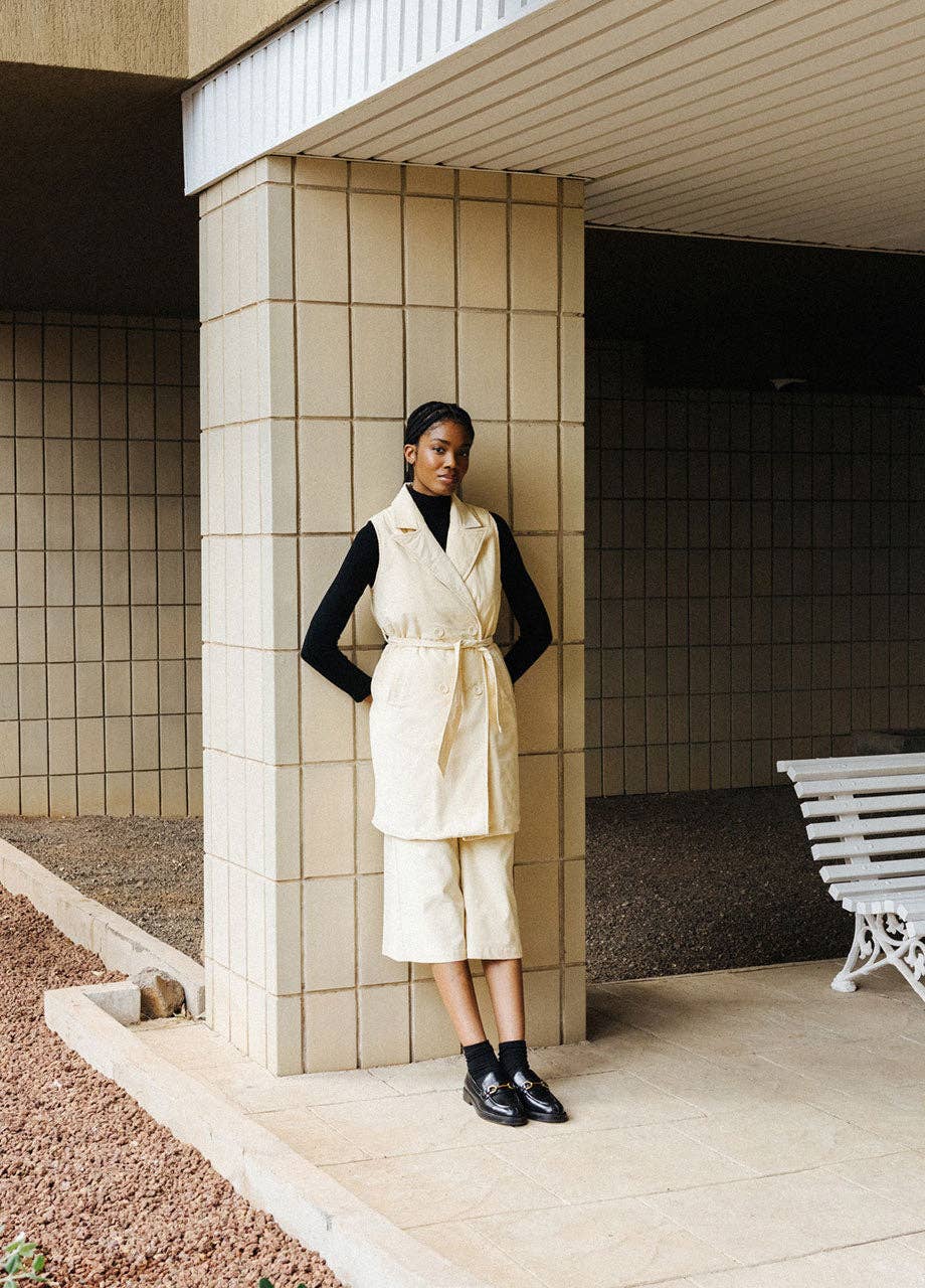 Pepaloves - Wholesale Pants - Women's - CULOTTE CORDUROY BEIGE6