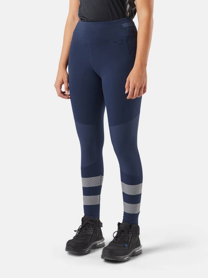 NAVY BAD WOMENS ADAPT™ WORK LEGGINGS WITH REFLECTIVE TAPE for wholesale on Faire