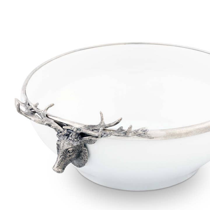 Elk Head Stoneware Bowl Larger for wholesale by Vagabond House