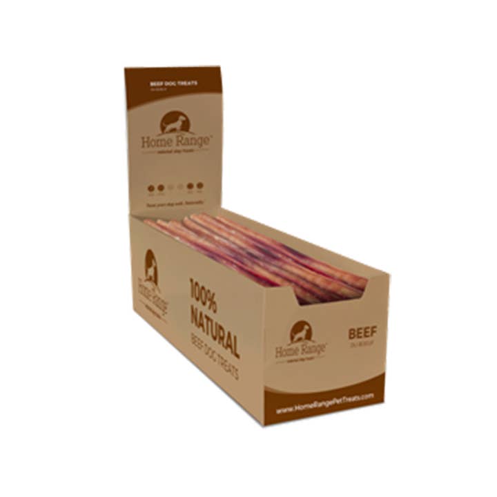 Home Range Pet Treats - Wholesale Pet Treats - Dog - Beef Esophagus Chomper Flat Jerky 11-12" 15cs small pack1