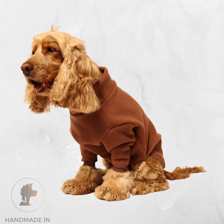 Handgemaakte Fleece Hondentrui | Mocha Mousse voor wholesale door Distinguish Me
