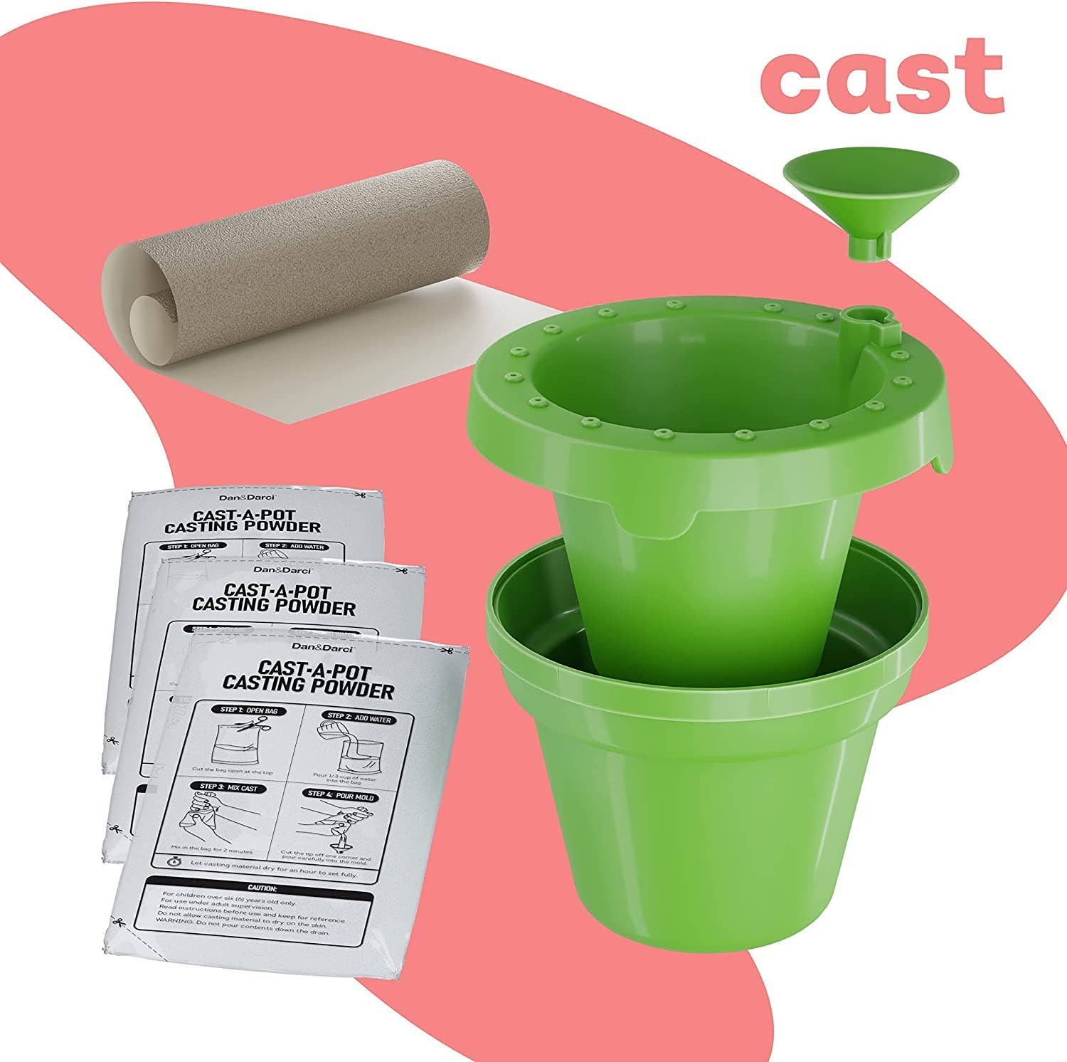 Dan&Darci - Wholesale DIY Craft Kit - Kids - Cast, Paint & Plant Kit for Kids &3