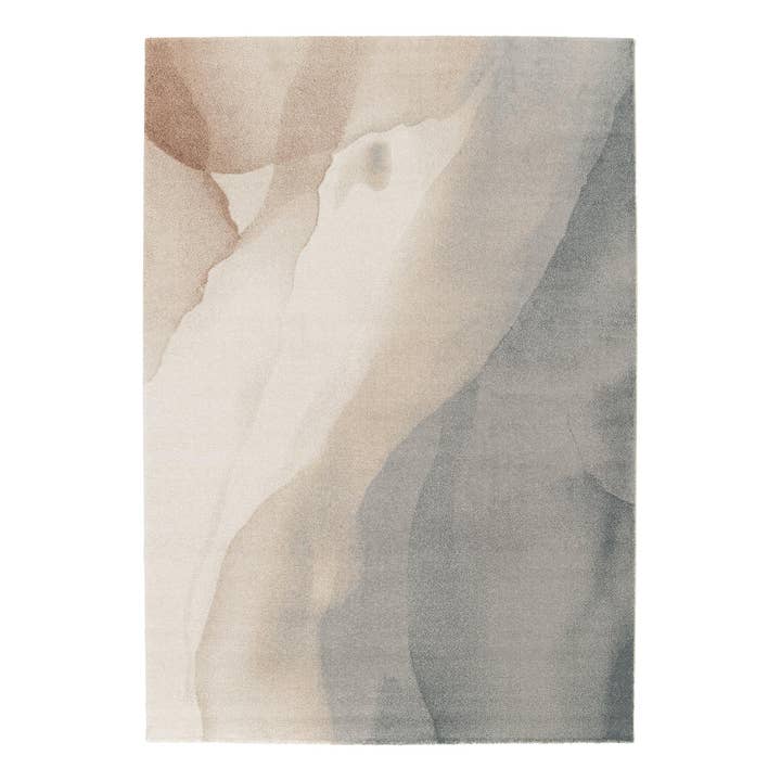 Abstrakt tæppe i genanvendt polyester AQUARELLE for engroshandel hos AFK Living