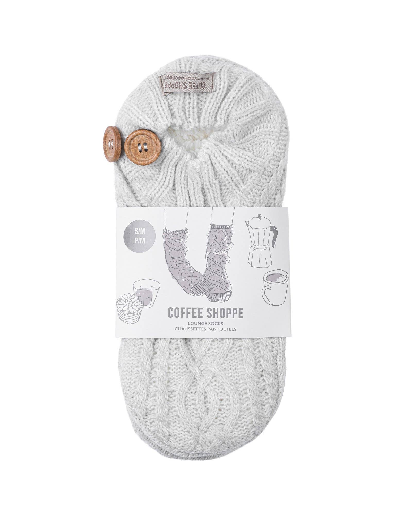 LATTELOVE - Wholesale Slippers - Women's - Melange Cable/Rib Knit Booties1