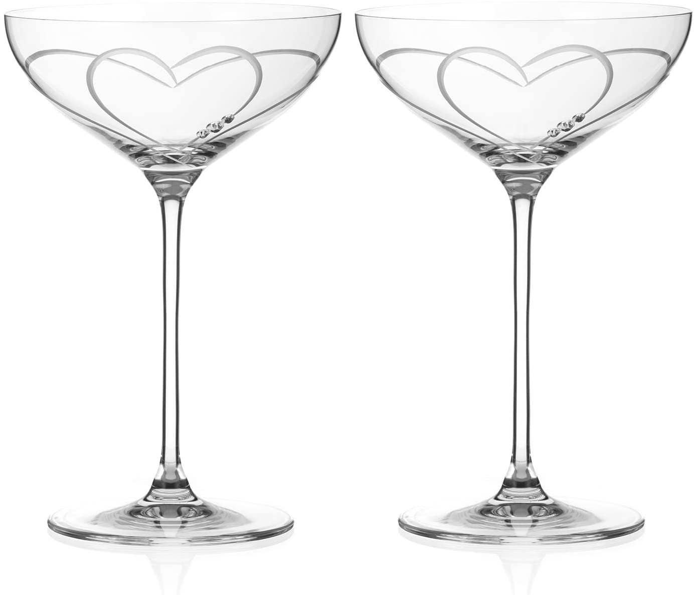 DIAMANTE - Wholesale Cocktail/Liquor Glass - Diamante Swarovski Crystal Champagne Cocktail Saucers/coupe1