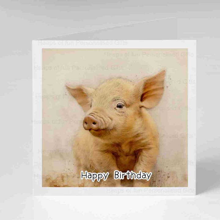 Pig Birthday Card for wholesale by HEAPS OF FUN