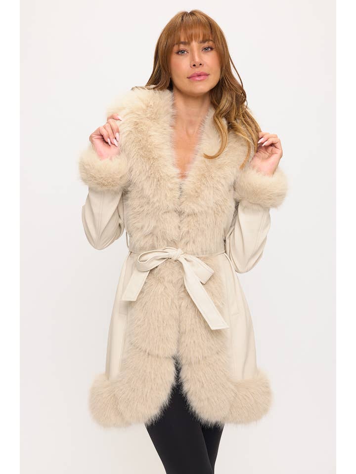 Coalition Apparel Inc – Engroshandel Pels-/kunstpelsfrakke - Dame – CLAPC0018: Boardwalk Luxe Kontrastfrakke8