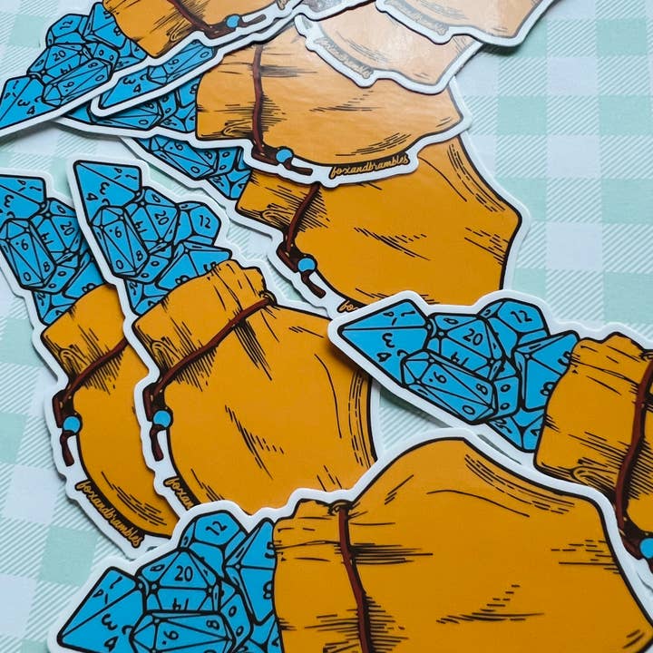 Fox and Brambles - Wholesale Sticker - Dice Bag Kentucky State Sticker. Vinyl Sticker.