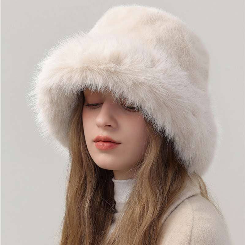 Crave by FW - Wholesale Bucket Hat - Women's - Plush Faux Fur Fluffy Bucket Hat12