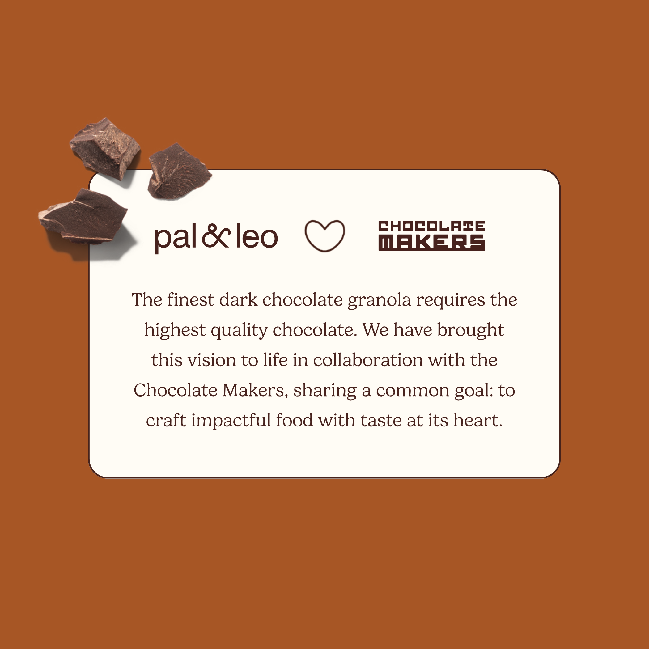 Pal & Leo - Wholesale Granola - Granola Chunks - Dark Chocolate9