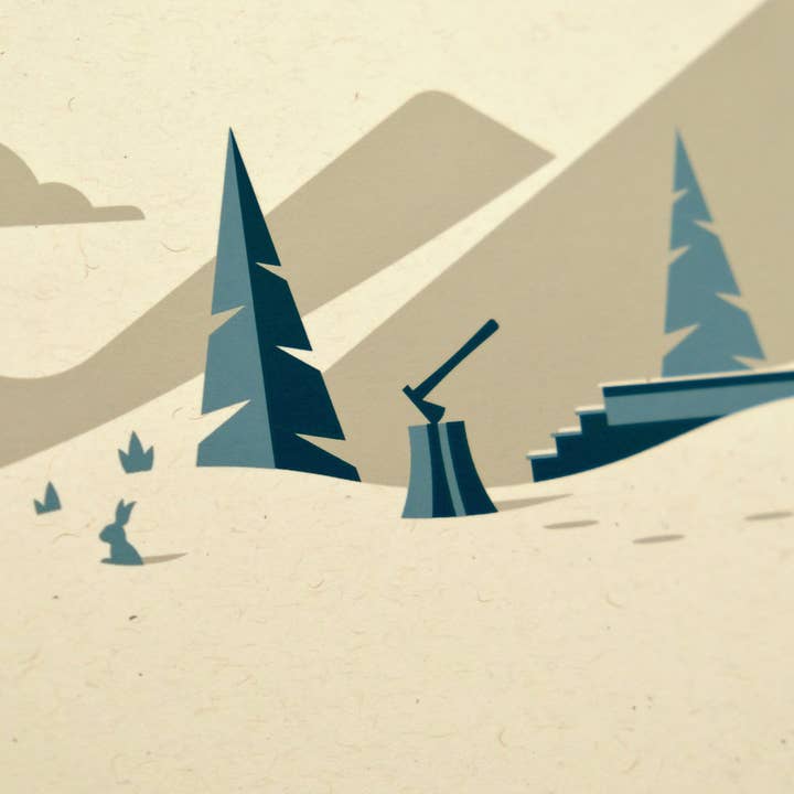 DKNG Studios - Wholesale Art Print - Cascade - 14" x 11" Three-Color Screen Print4