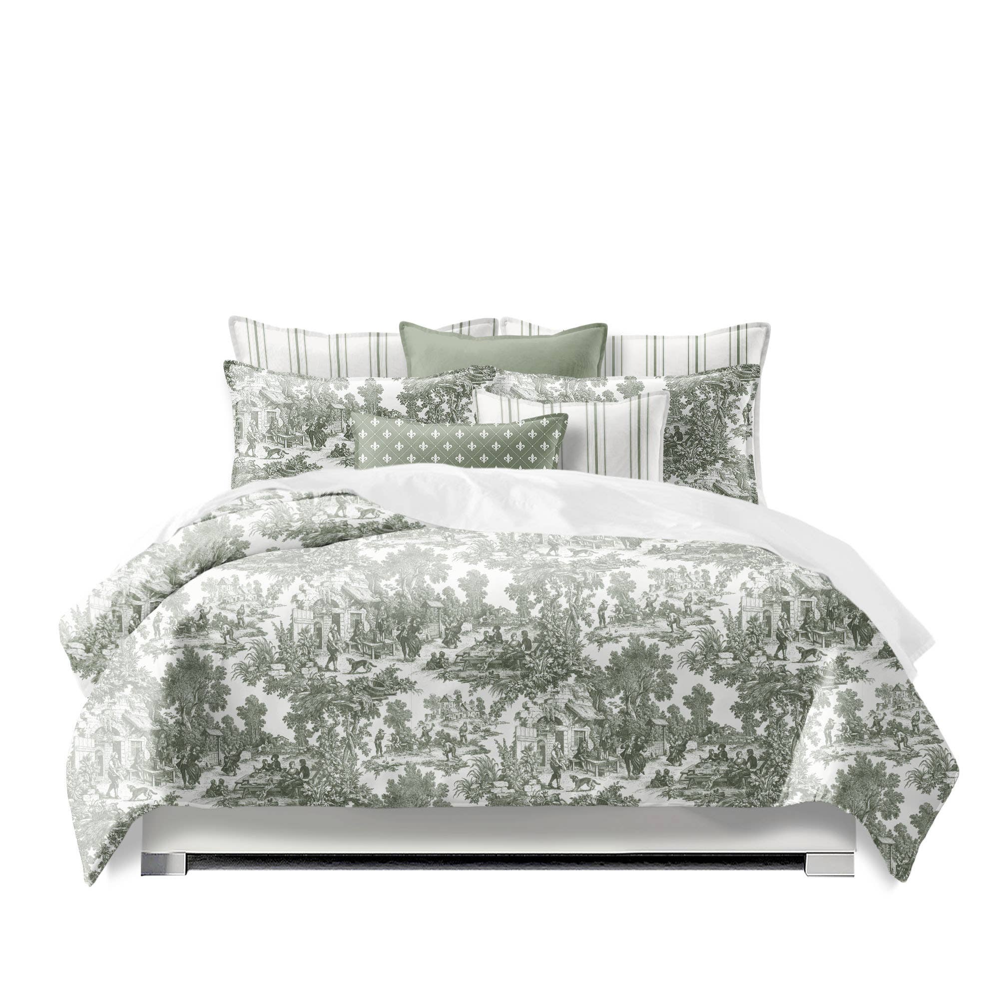 6ix Tailors Fine Linens - Vendita all'ingrosso Set di lenzuola - Set copripiumino Au Village Toile Sweet Grass Designer0