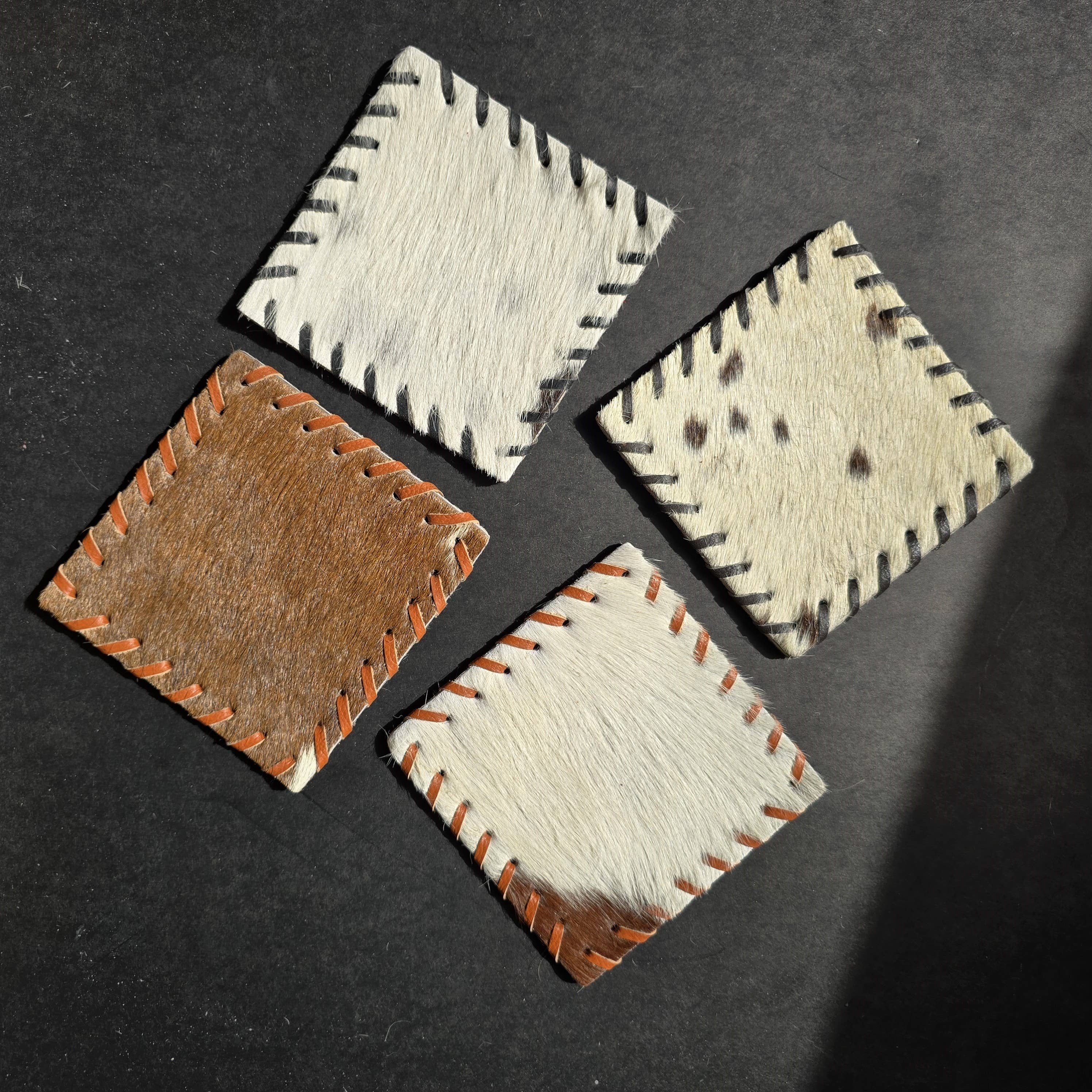Ranchers Closet - Wholesale Coasters - 4 Cowhide Hair-on Coaster - Handcrafted Western Decor6