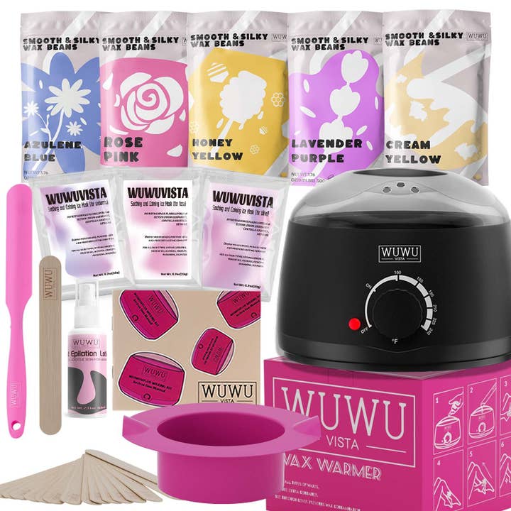 Wuwuvista 23 Items Hair Removal Waxing Kit for wholesale by CJ‘s Wellness Shop