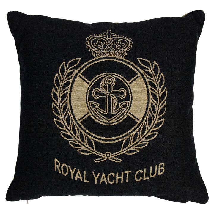 cojín gobelino antracita royal yacht club 45x45cm* para venta al por mayor de Mars & More - Brand of B Living