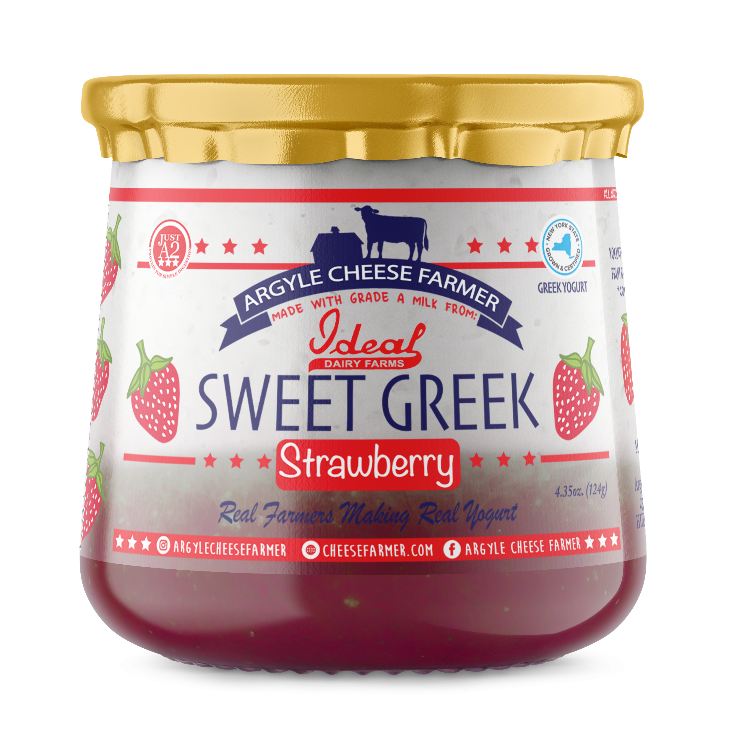 Argyle Cheese Farmer - Wholesale Cheese - Argyle Cheese Farmer Sweet Greek 4.35 oz. Yogurt6