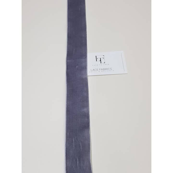 Lace To Love - Wholesale Ribbon – Gift wrapping - Gray Velvet Ribbon by The Yard HDS0054