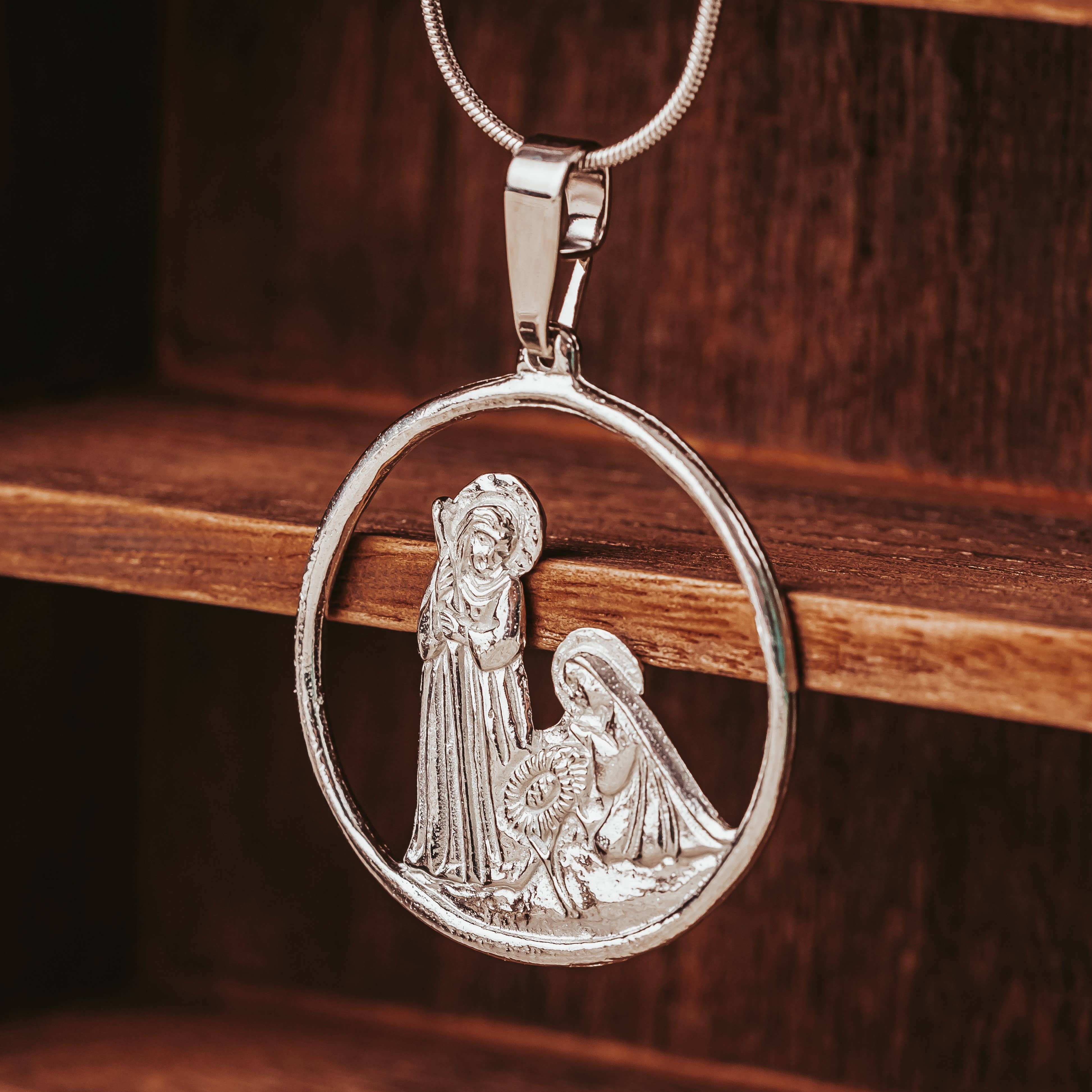 House of Morgan Pewter - Wholesale Pendant/Charm Necklace - Handmade Nativity Pendant Necklaces - Manger Jewelry4