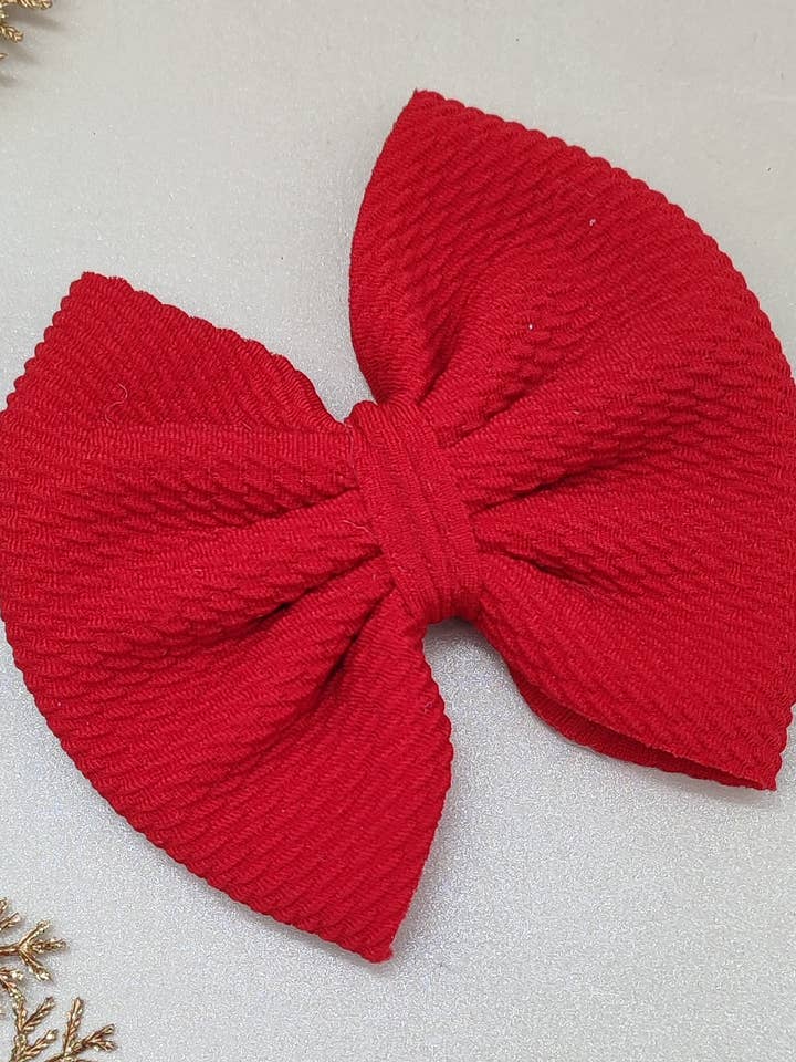 Rote 4 „Bullet-Stoffschleife für den Großhandel von Hair Candy Boutique