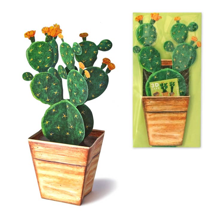 3D greeting card cactus for wholesale by Gollnow Paper Creations