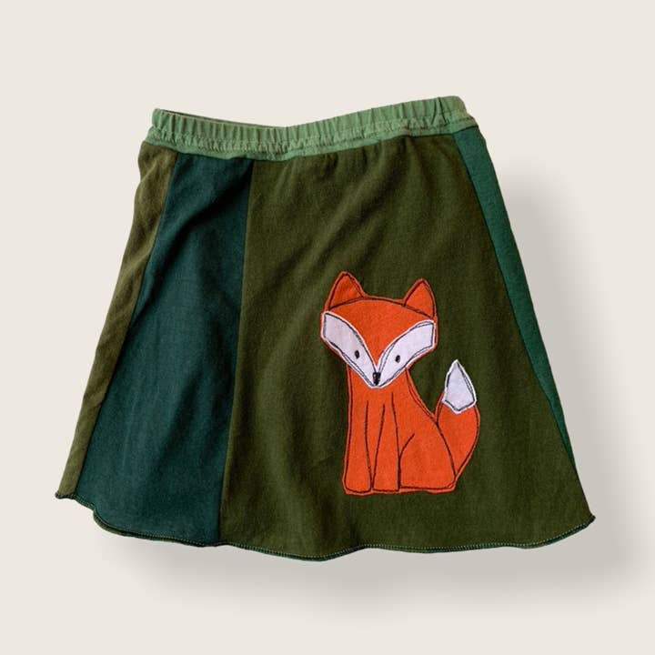 Kids Applique Skirt-Fox for wholesale by Sardine Clothing Co.