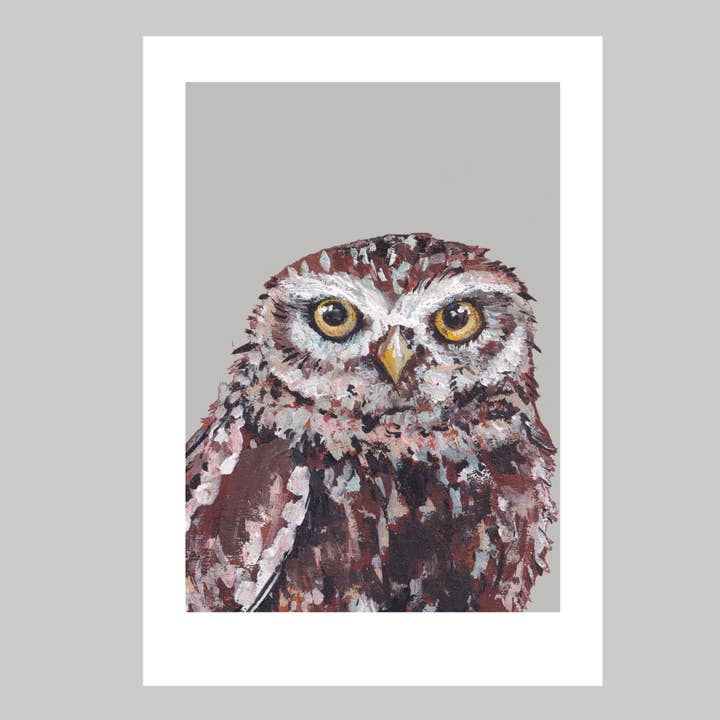 Little Owl Art Print Owl Wall Art Nature Wildlife for wholesale by Ellwood Parker