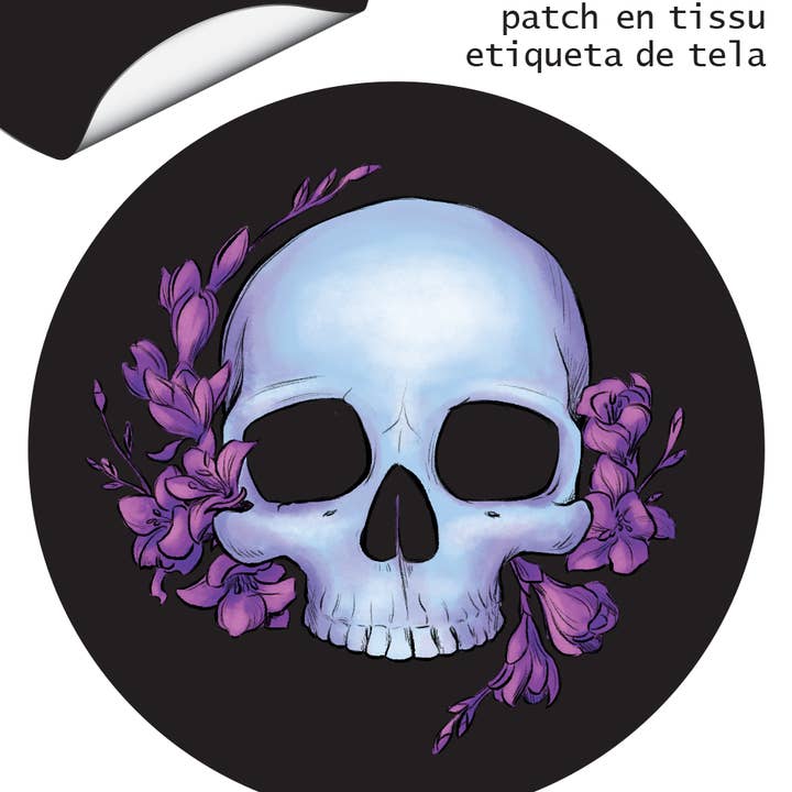 Ad-Fab Skull-Adhesive fabric Badge for wholesale by Camelot