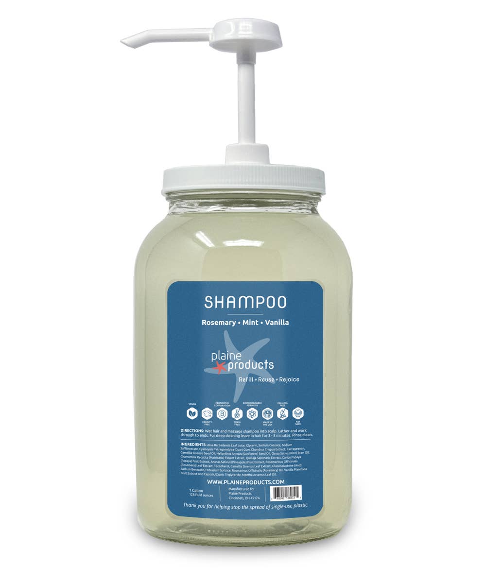 Plaine Products - Wholesale Hair Shampoo - Shampoo One Gallon Bulk Reusable (pump not included)4