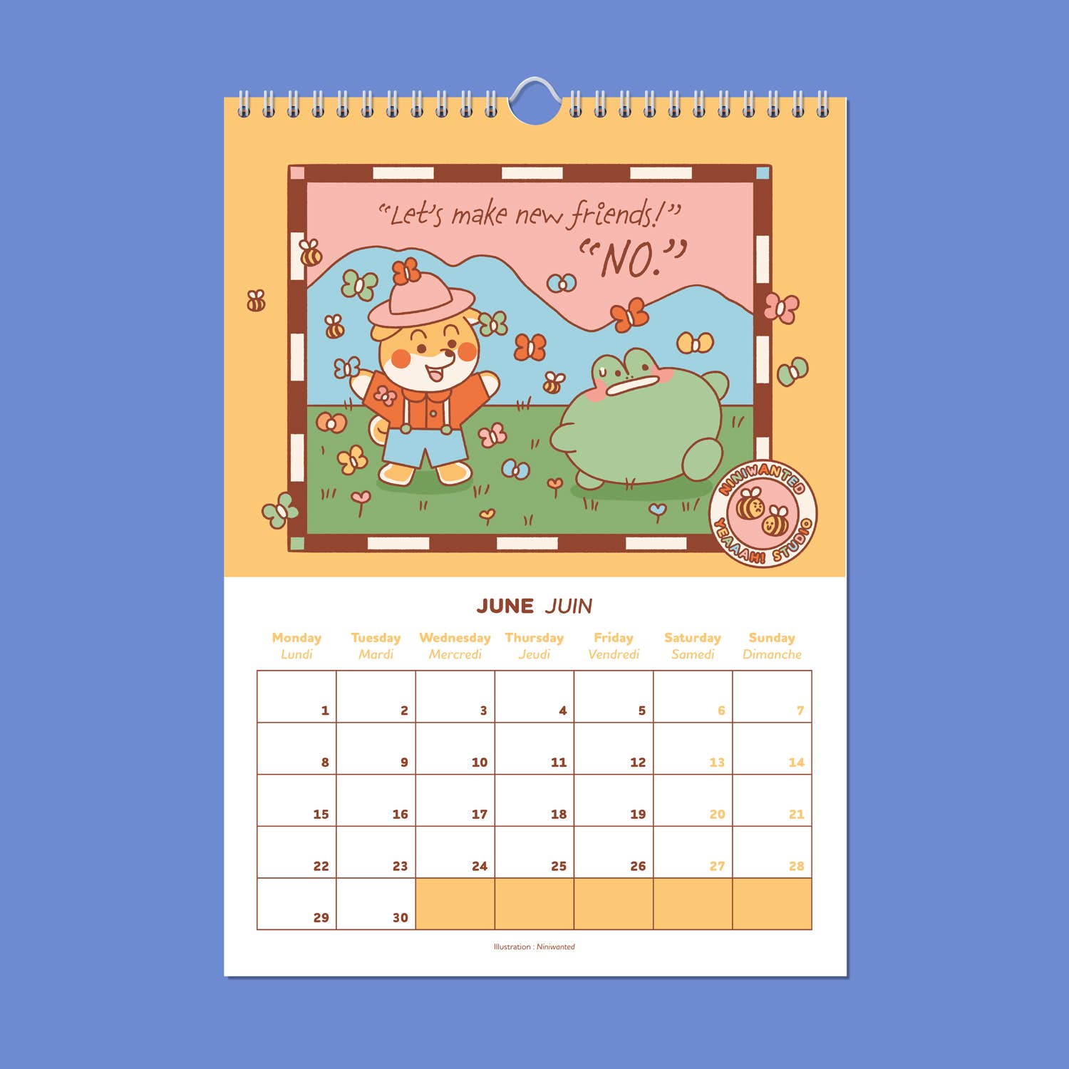 Yeaaah! Studio - Wholesale Calendar - 2026 calendar illustrated by Yeaaah! Studio & Niniwanted6