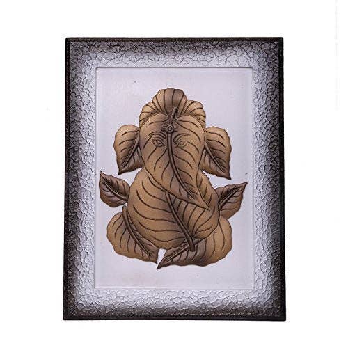 Wanddecoratie Wandhanglandschap Leaf Ganesh Home Decor voor wholesale door AK INTERNATIONAL