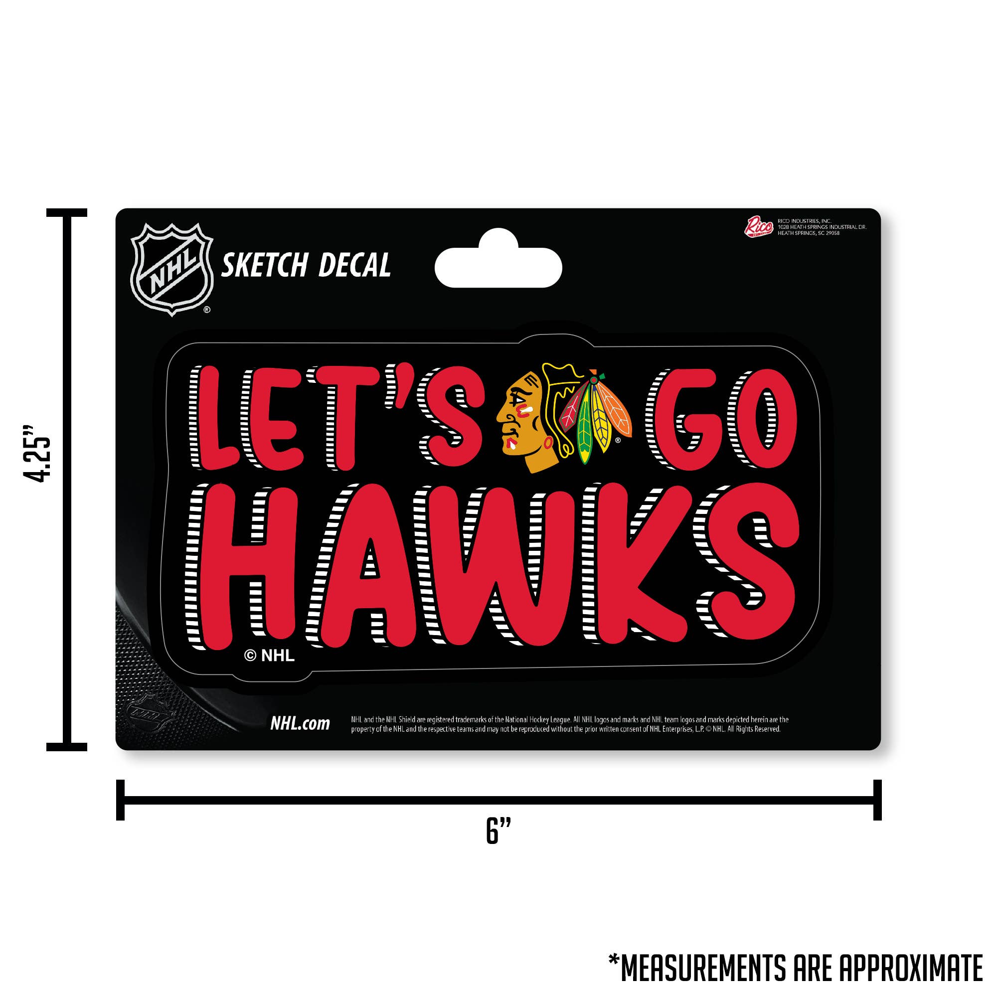 Rico Industries - Wholesale Car Decorative Charm - Unisex - NHL Hockey Seattle Kraken Sketch Look 4" X 6" Decal5