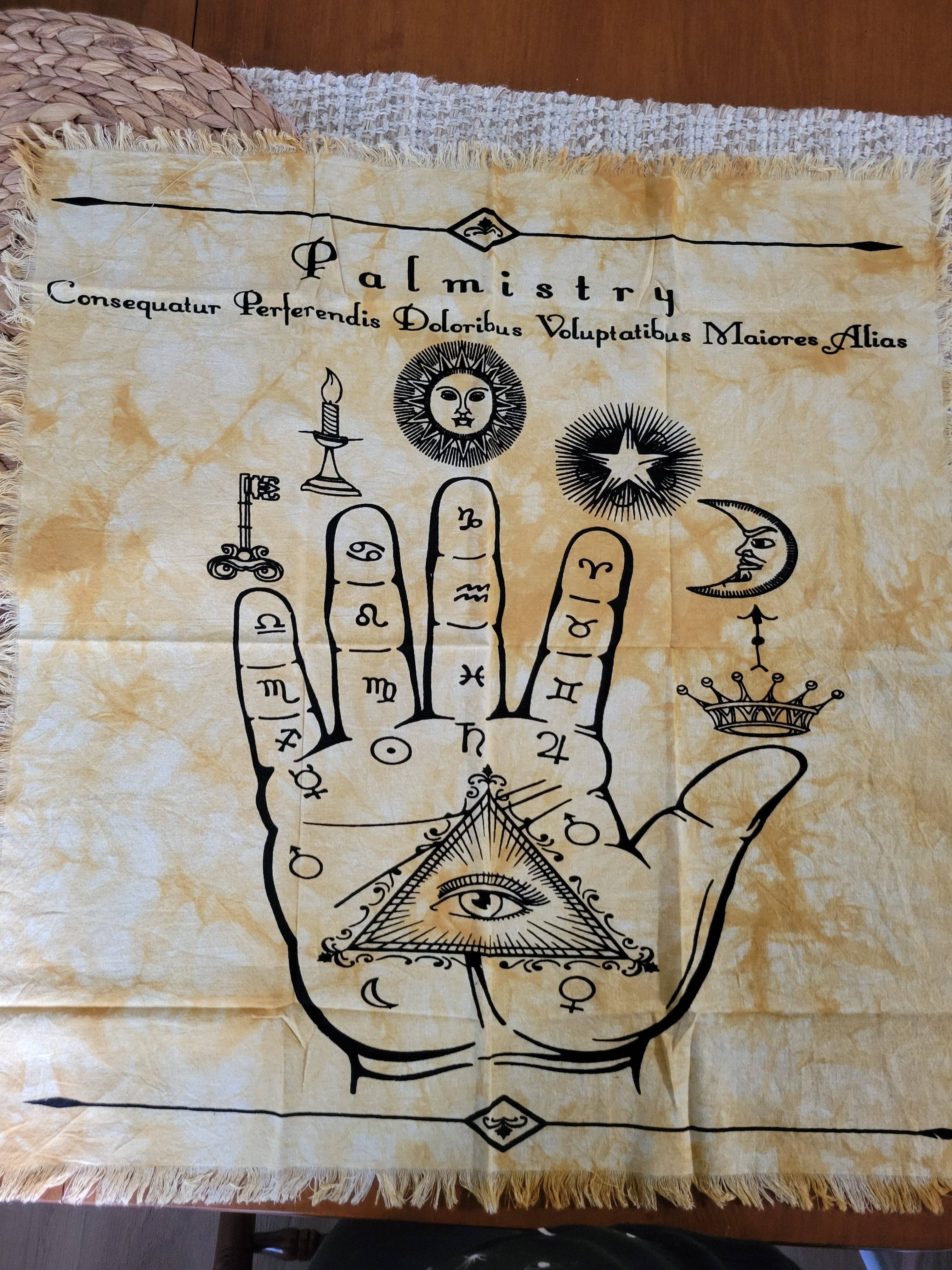 My Magic Place Shop - Wholesale Tapestry/Textile - Altar Tarot Cloth Palmistry, Witch Cloth Palmistry Handmade3