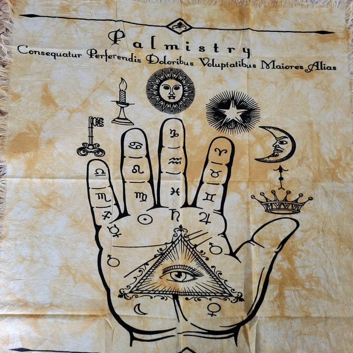 My Magic Place Shop - Wholesale Tapestry/Textile - Altar Tarot Cloth Palmistry, Witch Cloth Palmistry Handmade3