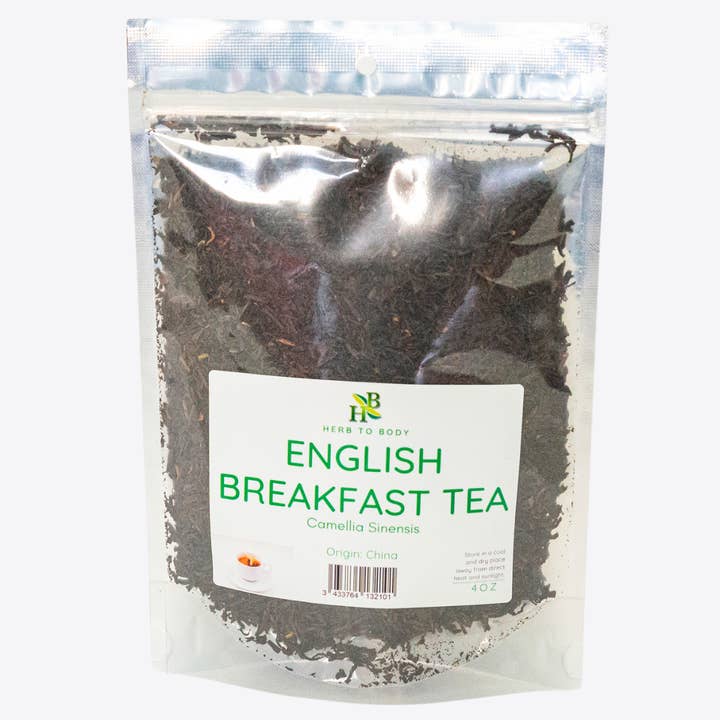Herb To Body - Venta al por mayor Tés a granel - Té inglés para el desayuno, 4 onzas