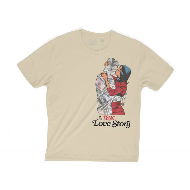 Love Story (Cream - Oversize) for wholesale by Fly Supply Clothing