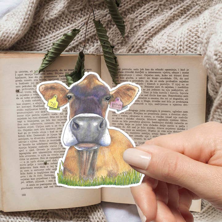 Julie Townsend Studio - Wholesale Sticker - Sticker - Jersey Dairy Cow - Handmade Waterproof Vinyl6