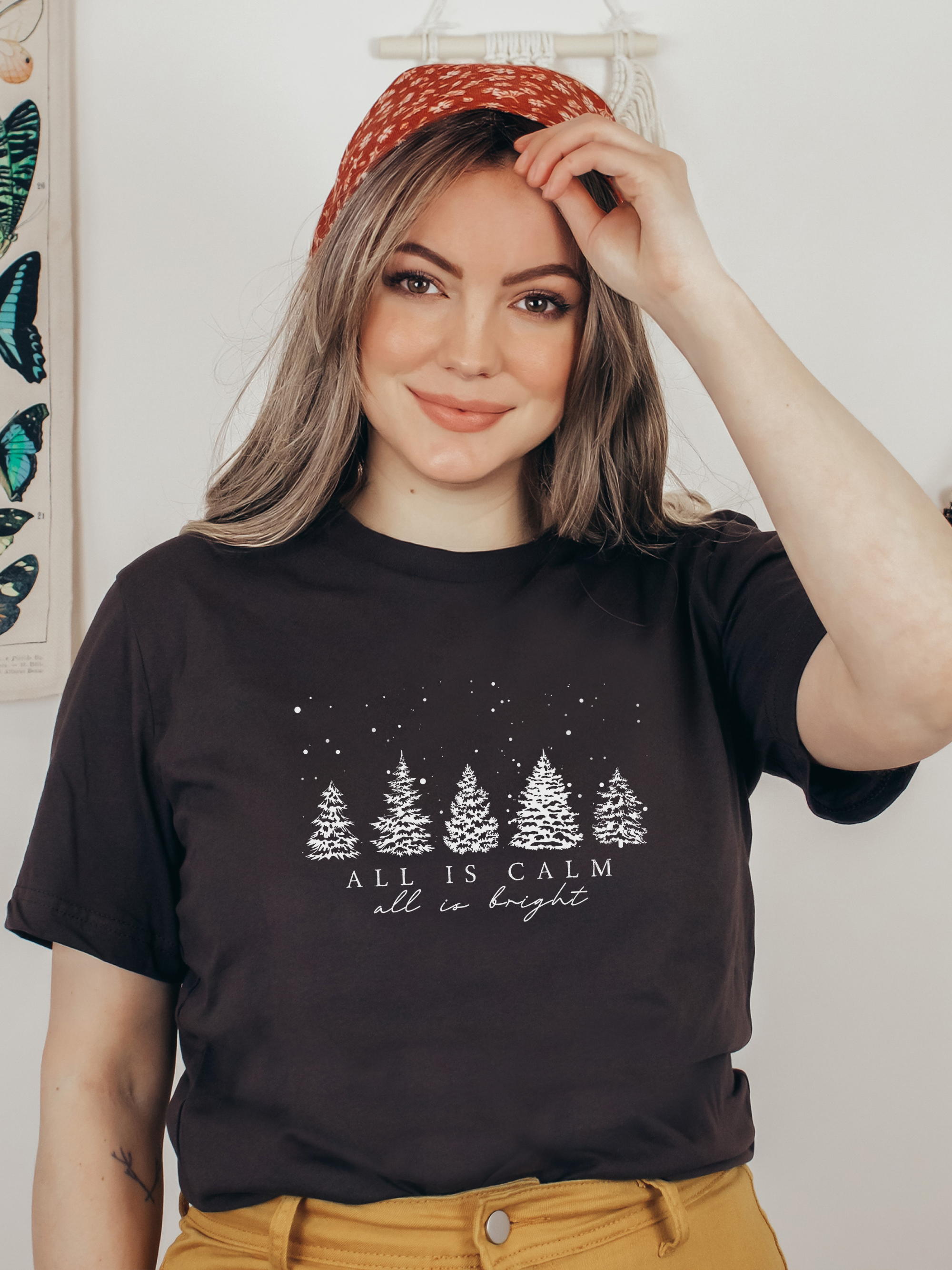 Scripted Pearl - Wholesale T-Shirt (Graphic) - Women's - Christian Tshirts, Christmas T Shirts, Silent Night27