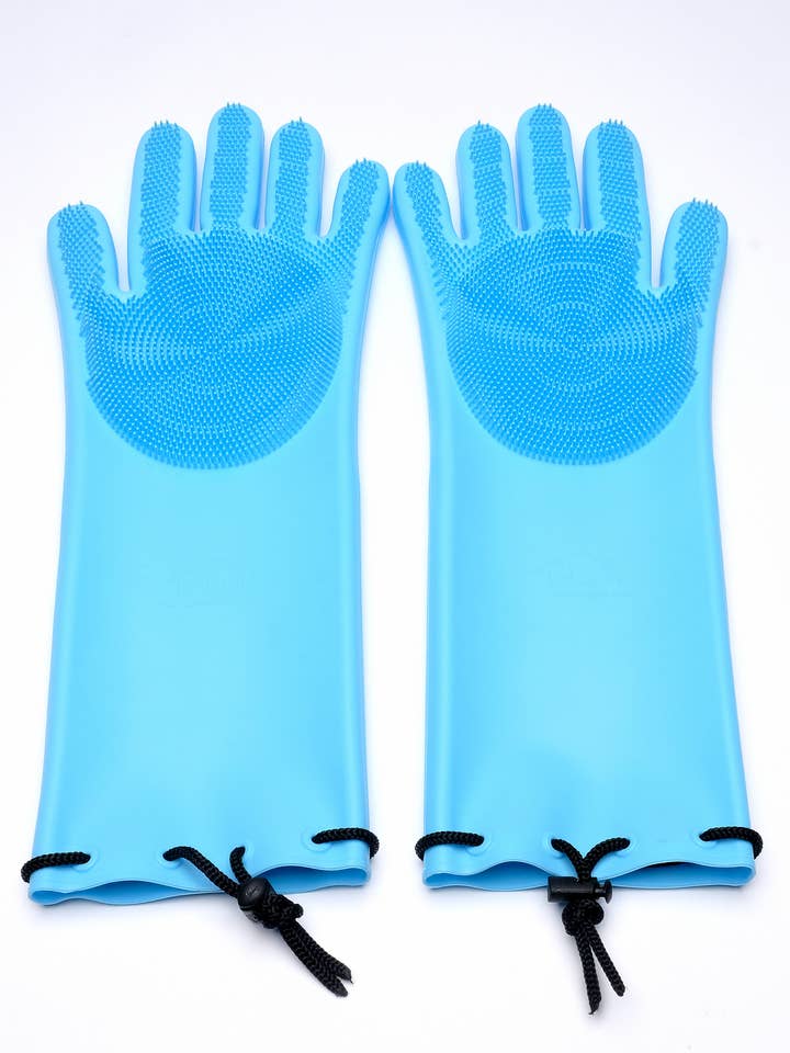 Scrub 'n Suds™ • Silicone Scrubbing Gloves for wholesale by Jokari