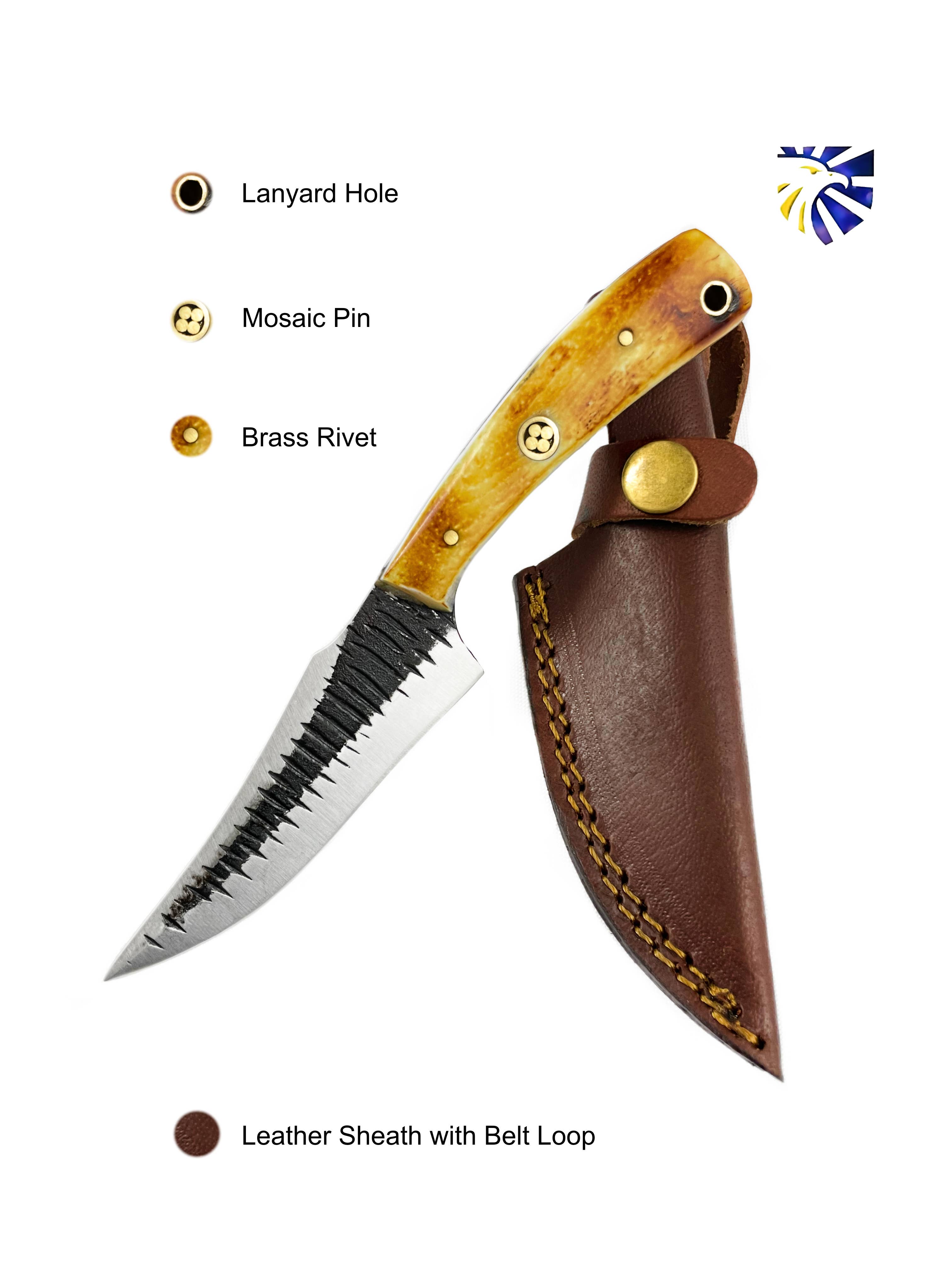 Titan International - Wholesale Pocket Knife/Holder - Carbon Skinning/Hunting Knife TC-601