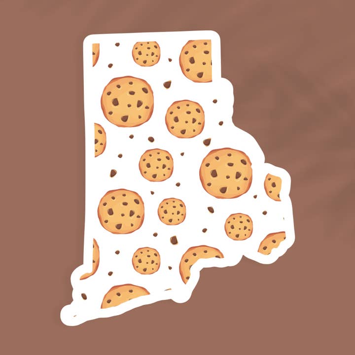 Rhode Island Cookies State Sticker for wholesale by The State Stickers