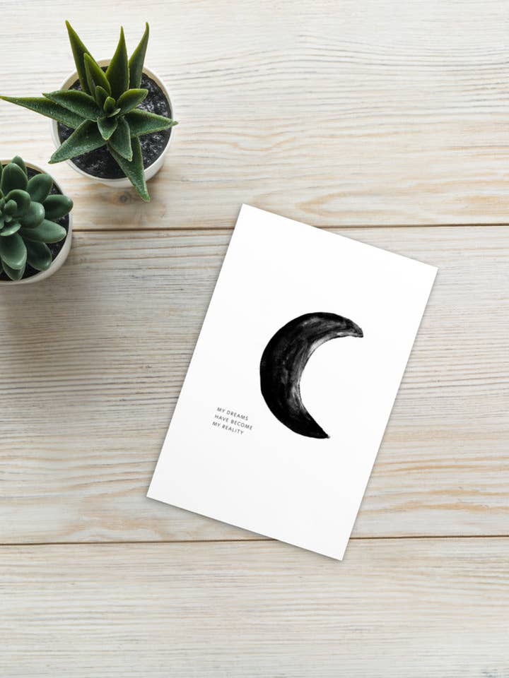 4x6" DREAMS Positive Affirmation Art Print / Postcard for wholesale by Ruju