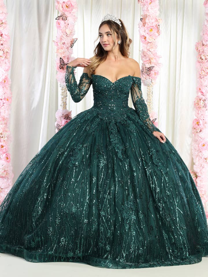 Long Sleeve Quince Ball Gown - LA162 for wholesale by LA Merchandise