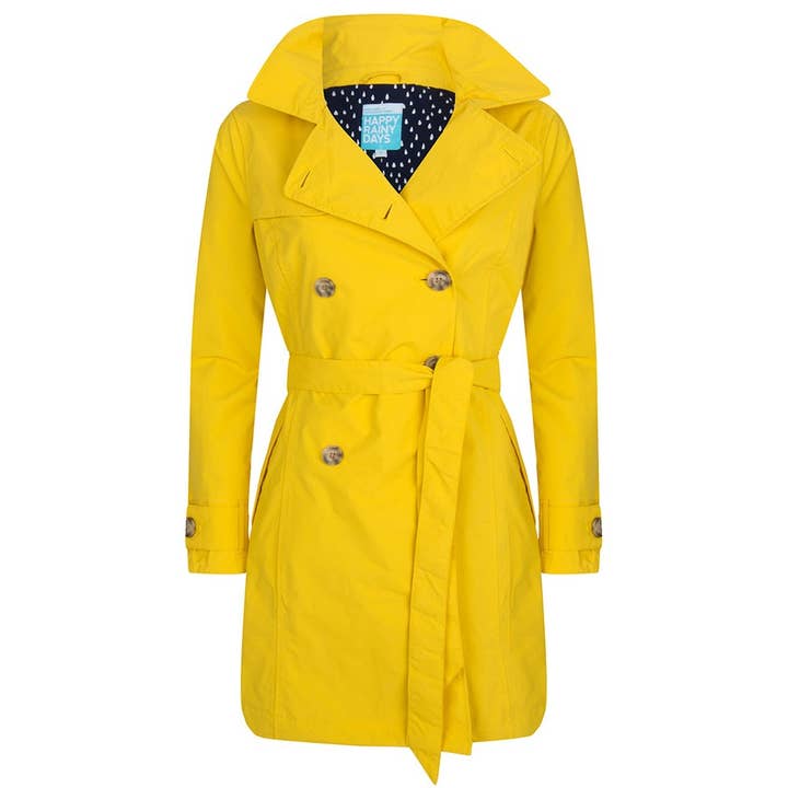 Happy Rainy Days - Venta al por mayor Gabardina - Mujer - Abrigo Mujer - Amarillo